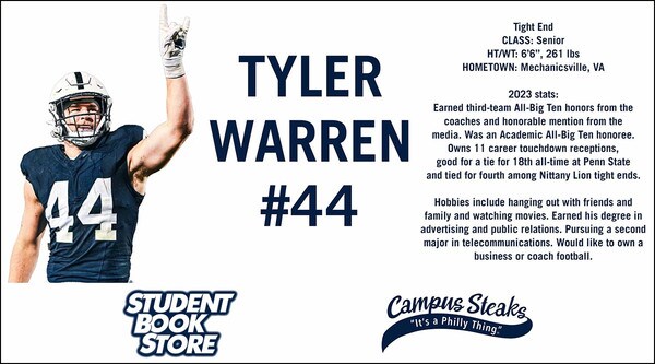 collectable football player cup Tyler Warren #44